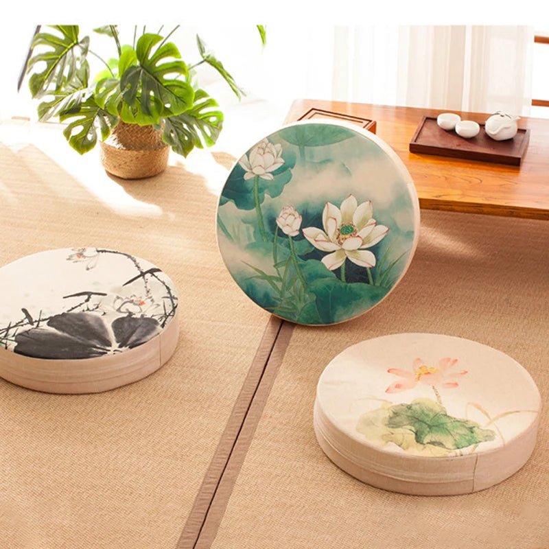 Chinese Floor Cushions - Comfortable Cotton Pads for Relaxed Seating - Japanese Floor Cushions - Hurbane Home
