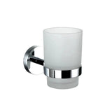 Chrome Toothbrush Holder with Cup - Stylish Wall Mount for Organized Bathroom - Wall Mounted Toothbrush Holder - Hurbane Home