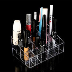 Clear Acrylic Makeup Storage Box - Cosmetic Organizer with Shelves - Acrylic Makeup Organizer - Hurbane Home