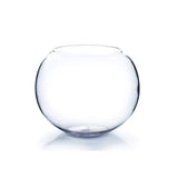 Clear Glass Bowl Vase - Elegant Centerpiece for Floral Displays - round glass vase - Hurbane Home