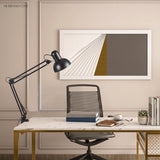 Long arm clip-on desk lamp lighting a bright workspace