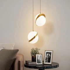 Close-up of cluster pendant light glass texture