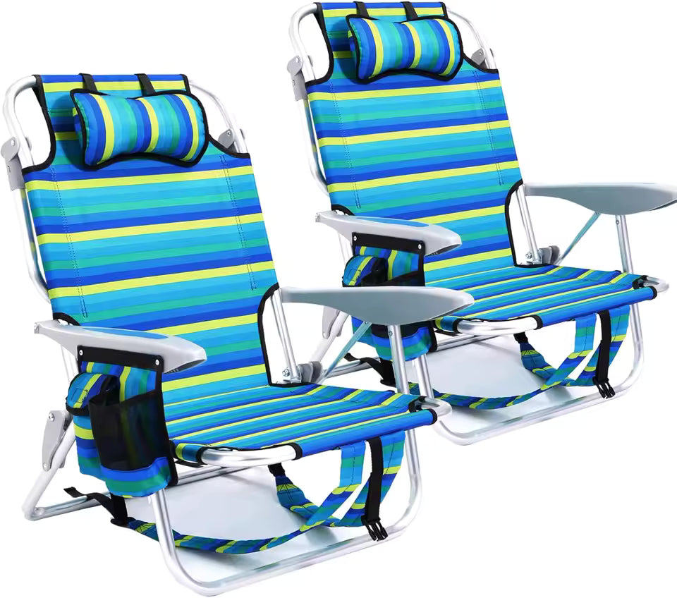 coastal outdoor camping chair shown folded for easy transport