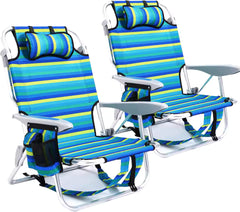 coastal outdoor camping chair shown folded for easy transport