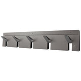 Five hook coat hooks wall mount shown open and closed