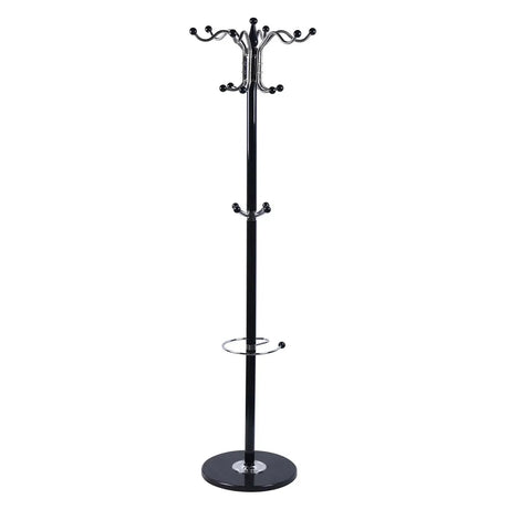 Coat Rack Stand - 67 Inch Marble Base 16 Hook Organizer - Coat Rack Stand - Hurbane Home