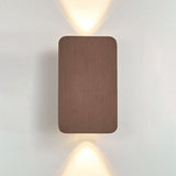 Coffee finish option of the rectangular up and down wall sconce