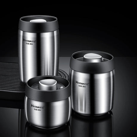 Coffee Bean Jar – Vacuum Sealed Coffee Canister for Fresh Airtight Storage - Hurbane Home