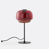 Fourth colourway of the domed glass table lamp with round base