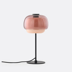 Second colourway of the glass table lamp with rounded shade