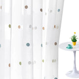 Colorful Embroidered Curtains – Sheer Voile Panel for Light - Filled Window - Hurbane Home