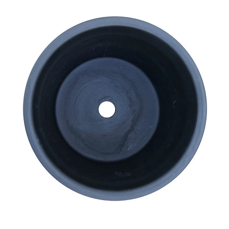 Round ceramic pot with drainage hole used on patio – round outdoor planters