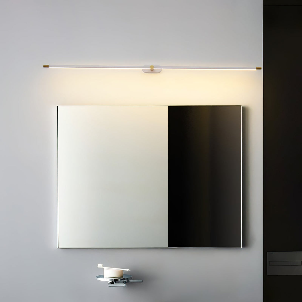 Cordless rechargeable linear LED wall sconce alternative angle view 43
