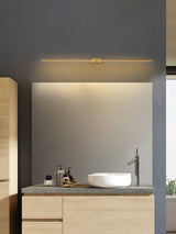 Cordless rechargeable linear LED wall sconce close detail view 50