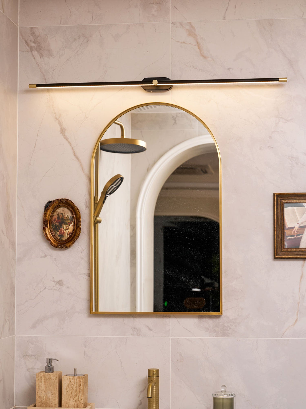 Cordless rechargeable linear LED wall sconce colour option view 87