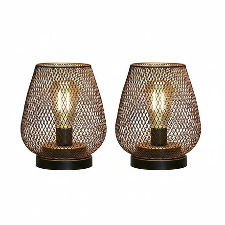Cordless Table Lamp - Portable Battery Powered Metal Lamp for Living Room - Metal Table Lamp - Hurbane Home