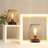 Cordless Table Lamp - Portable Battery Powered Metal Lamp for Living Room - Metal Table Lamp - Hurbane Home