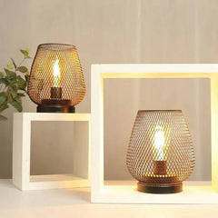 Cordless Table Lamp - Portable Battery Powered Metal Lamp for Living Room - Metal Table Lamp - Hurbane Home