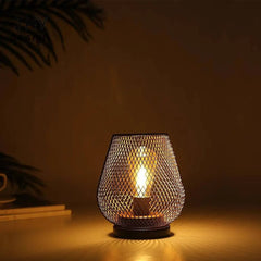 Cordless Table Lamp - Portable Battery Powered Metal Lamp for Living Room - Metal Table Lamp - Hurbane Home