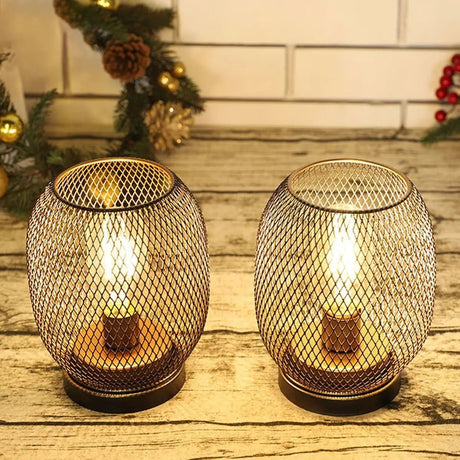 Cordless Table Lamp - Portable Battery Powered Mood Lighting Metal Design - Metal Table Lamp - Hurbane Home