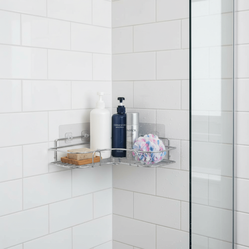 Corner Metal Shower Caddy - Rustproof Hanging Storage for Organizing Essentials - Metal Shower Caddy Hanging - Hurbane Home