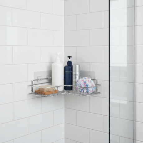 Corner Metal Shower Caddy - Rustproof Hanging Storage for Organizing Essentials - Metal Shower Caddy Hanging - Hurbane Home