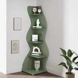 Corner Small Bookcase – 5 - Tier Modern Storage Shelf Rack - Hurbane Home