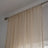 Boho cotton crochet curtain panel with tassel trim and airy lace design
