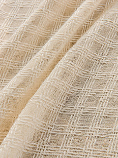 Cotton Curtain Panels – Japanese Linen Beige Sheer Blackout Panel - Hurbane Home