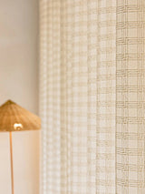Cotton Curtain Panels – Japanese Linen Beige Sheer Blackout Panel - Hurbane Home