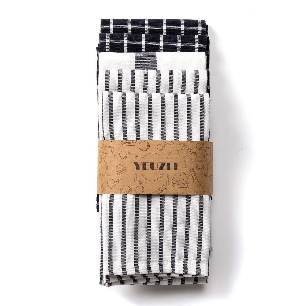 Cotton Dish Towels - 100% Cotton Kitchen Cloths for Durable, Absorbent Use - 100 Cotton Kitchen Towels - Hurbane Home