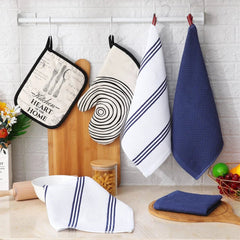 Cotton Waffle Weave Kitchen Towels - Ultra Absorbent 100% Cotton Dish Cloths - 100 Cotton Kitchen Towels - Hurbane Home