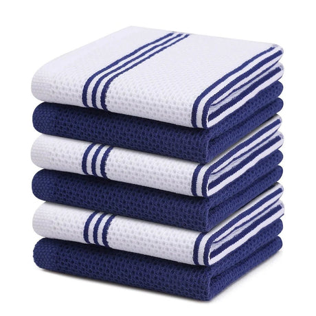 Cotton Waffle Weave Kitchen Towels - Ultra Absorbent 100% Cotton Dish Cloths - 100 Cotton Kitchen Towels - Hurbane Home