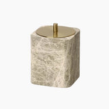 Emperador Light Marble Bathroom Accessories Set - Natural Vanity Tray and Soap Dish