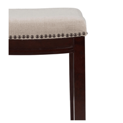 Counter Bar Stools – 24 Inch Padded Beige Counter Height Seating - Counter Bar Sools - Hurbane Home