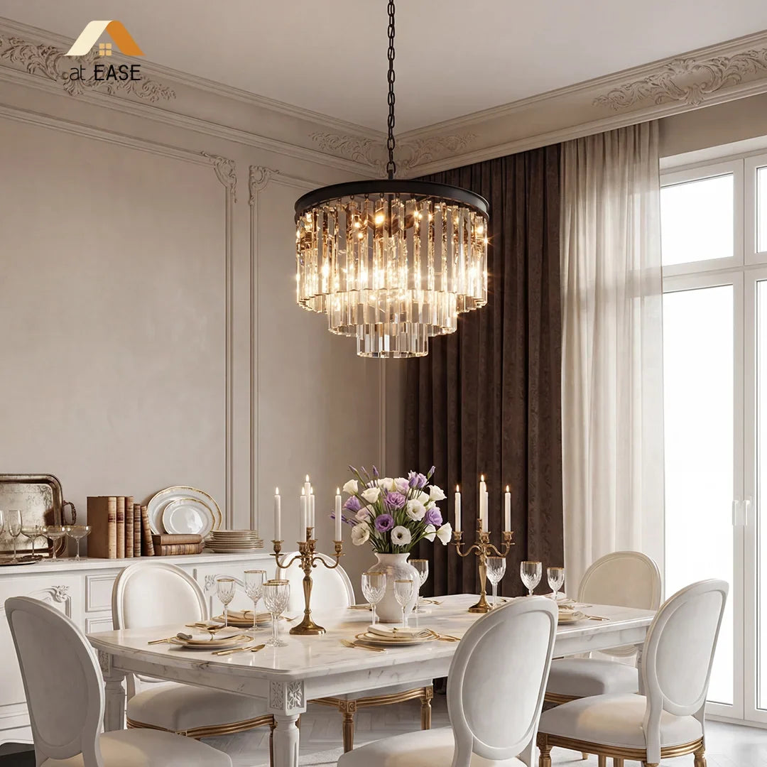 Compact 50 cm crystal chandelier suited to smaller rooms
