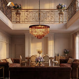 Underside of the 80 cm crystal chandelier showing the light cluster
