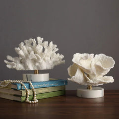 Crystal Flower Vase – Coral Metal Tree with Hollow Glass Base - Hurbane Home