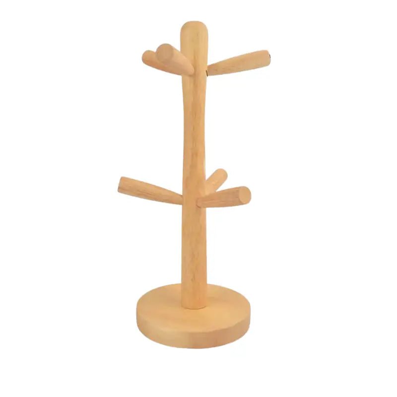 Cup and Mug Holder - Wooden Mug Tree Stand for Kitchen Organization - Mug Tree Holder - Hurbane Home
