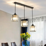 Lampsmodern-UK Multi-Head Glass Pendant Light Black for Kitchen