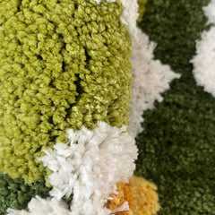 Daisy Area Rug – Tufted Moss Floral Anti - Slip Indoor Mat - Hurbane Home