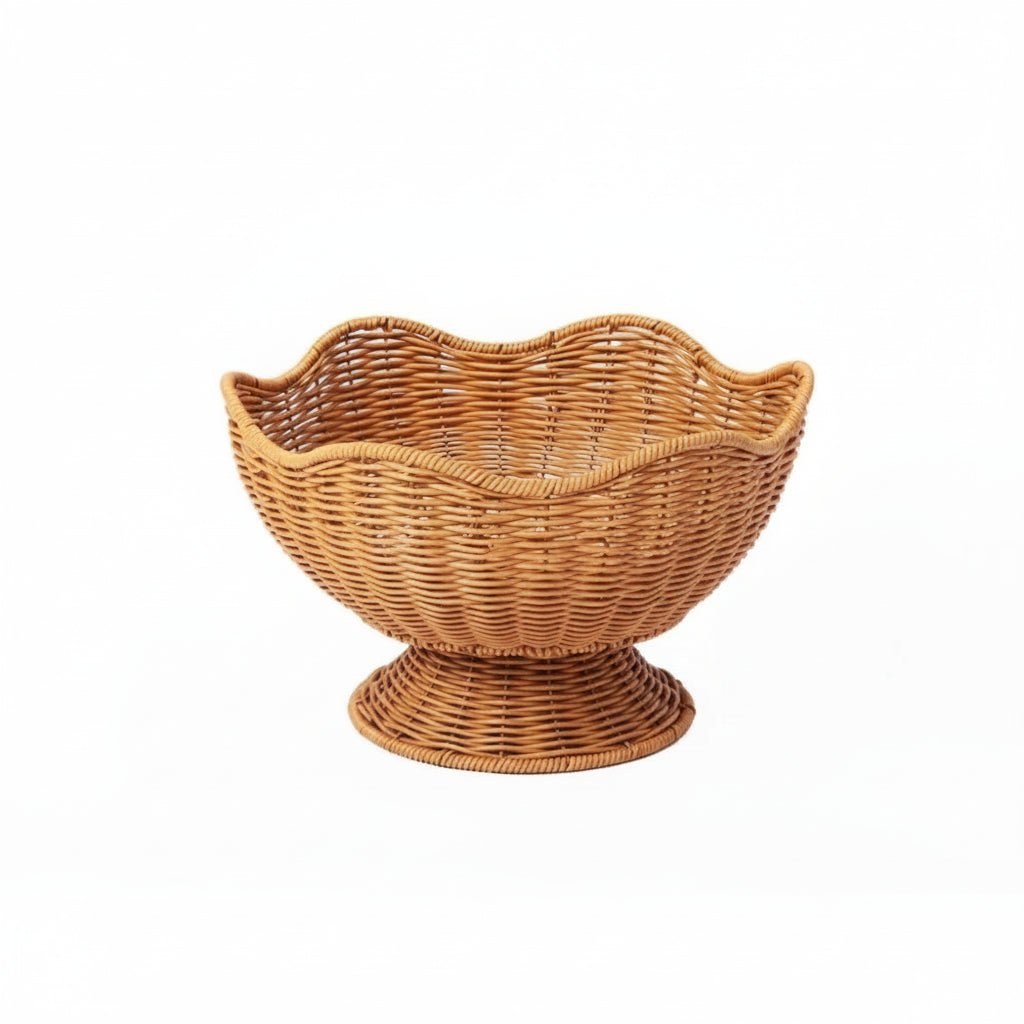 Decorative Rattan Wicker Basket - Multi - Purpose Storage Organizer for Home Decor - Wooven Storage Baskets - Hurbane Home