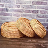 Decorative Storage Baskets - Chic Rattan Woven Organizers for Home Decor - Wooven Storage Baskets - Hurbane Home