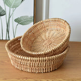 Decorative Storage Baskets - Handwoven Rattan for Stylish Home Organization - Wooven Storage Baskets - Hurbane Home