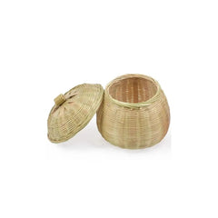 Decorative Storage Baskets - Large Woven Baskets with Lids for Organizing - Wooven Storage Baskets - Hurbane Home