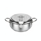 Deep Fry Pot with Basket - Stainless Steel Japanese Frying Pan for Cooking - Deep Frying Pan - Hurbane Home