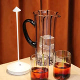 Portable LED table lamp base showing the touch dimmer control button
