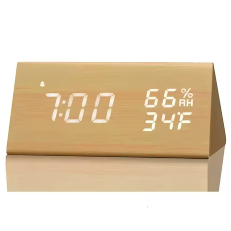Digital clock LED display with natural wake-up light