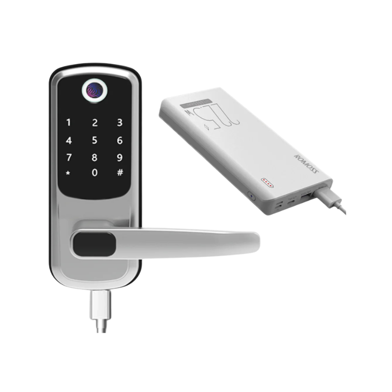 Secure home door equipped with digital lock wifi enabled access system
