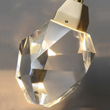 Faceted crystal pendant light detail view 15 showing finish and construction